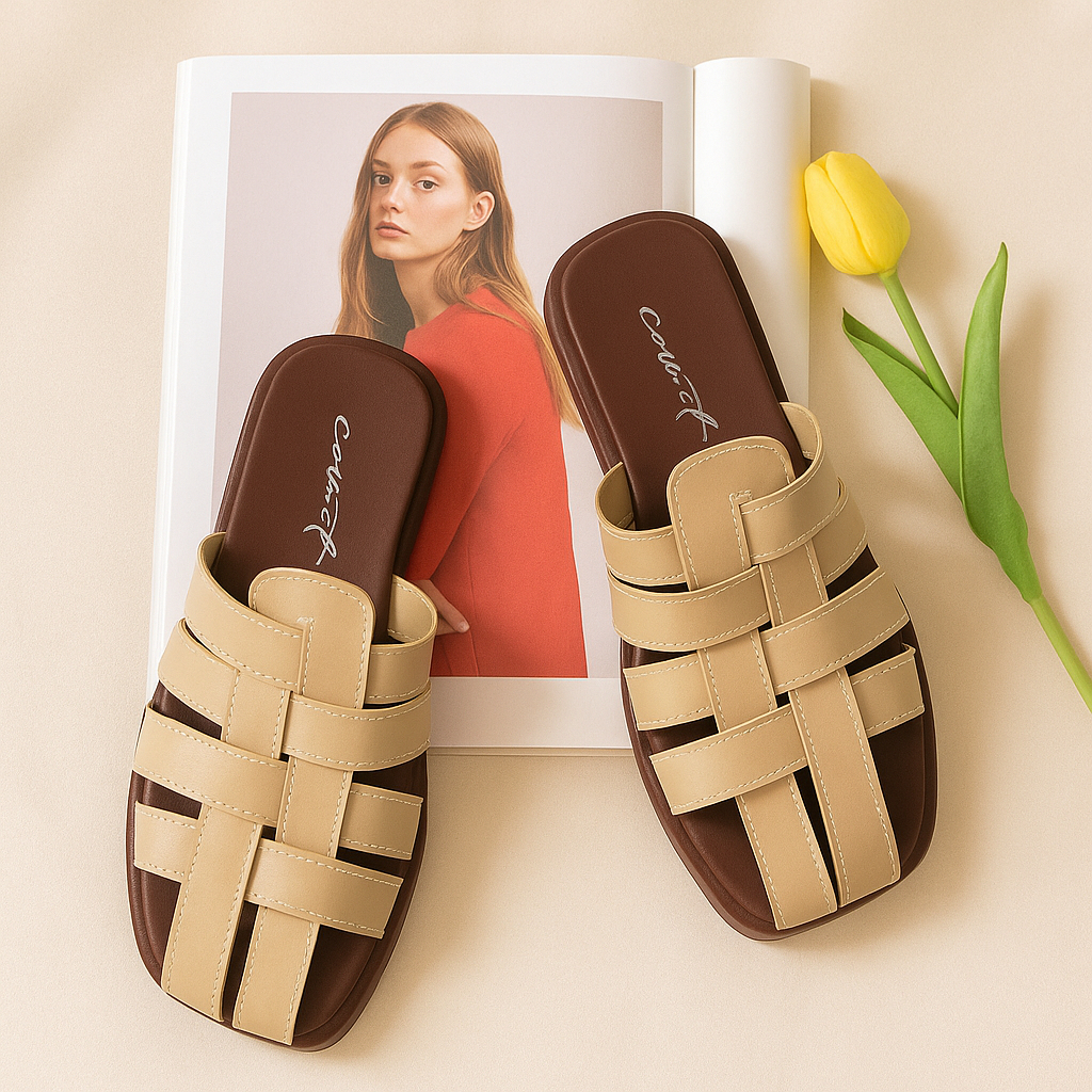 Comet Sandal Flat Wanita LALIISA Sandal Slop Wanita Sendal Karet Cewek