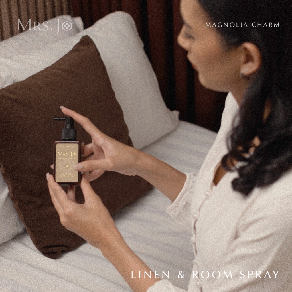 Mrs Jo Linen and Room Spray Magnolia Charm Serenity Matcha Golden Jasmine 100 ml
