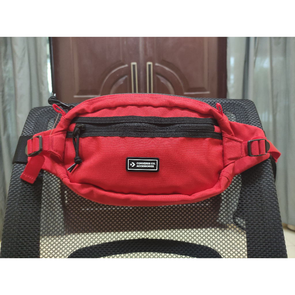 Tas Pria Converse Waist Transition Sling Bag Red Original 10022098 A02 BNWT