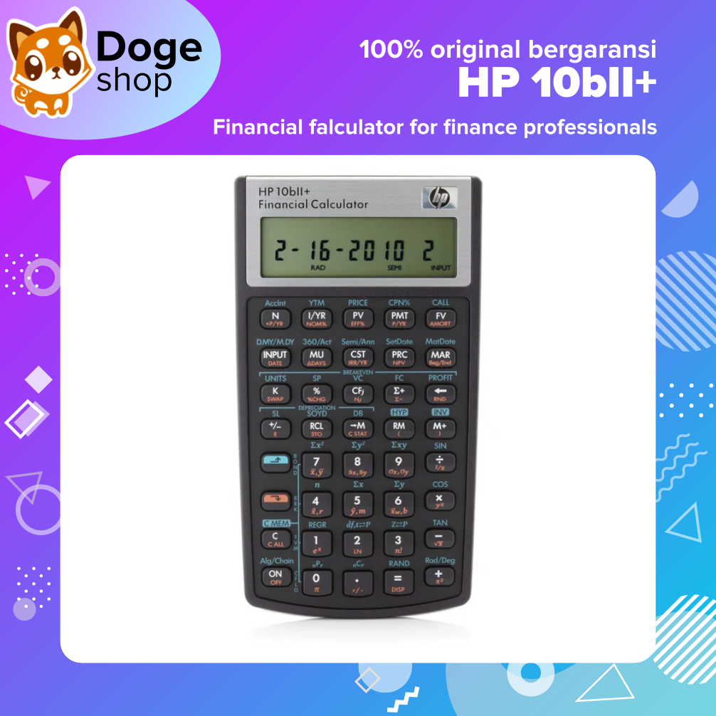 HP 10bii+ Financial Calculator 10b 10bII 10 b II + plus Finansial Statistik NW239AA Statistics