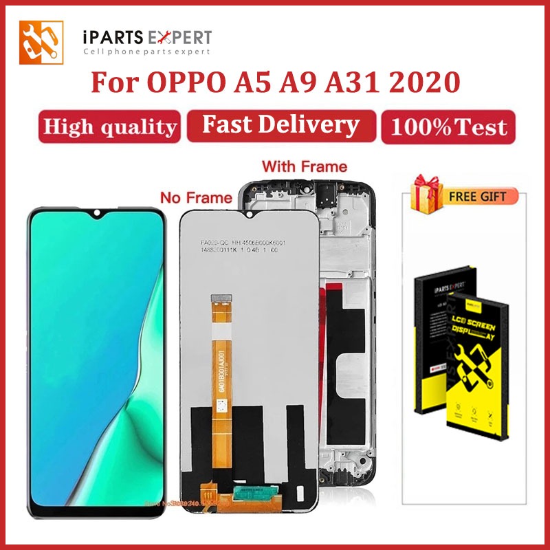 IPARTSEXPERT LCD Asli untuk OPPO A9 2020 LCD Oppo A5 2020 A31 LCD Layar Sentuh Digitizer Bagian Peng