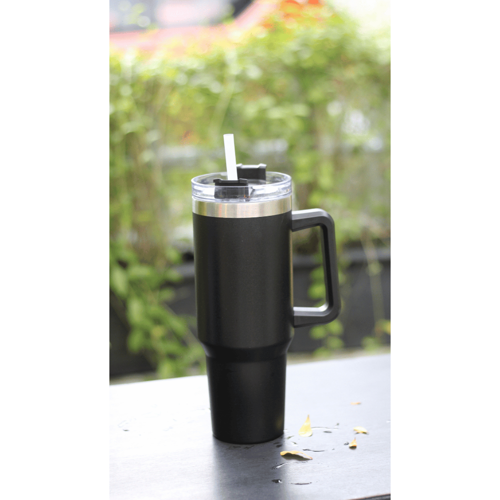 TUMBLER STANLEY JUMBO GAGANG TERMOS KOPI STAINLESS STEEL SEDOTAN KAPASITAS 1200ML