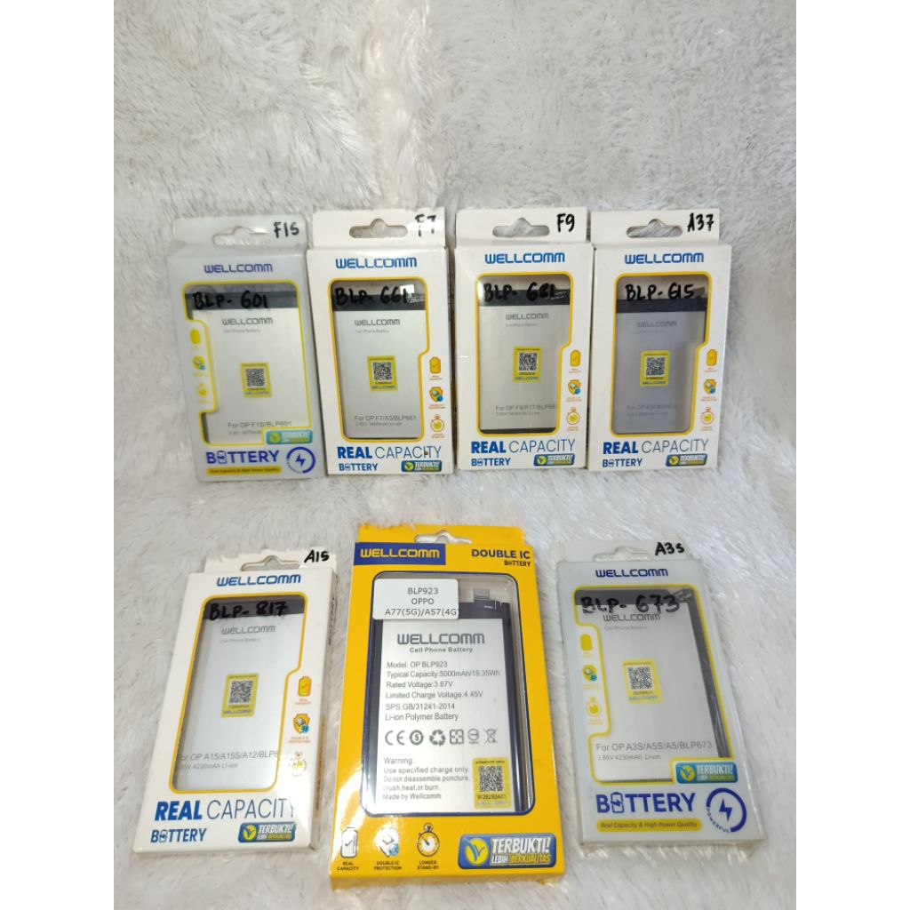 Baterai/Battery Wellcomm Oppo F1s BLP-601 | F7 BLP-661 | F9 BLP-681 | A37 BLP-615 | A3s BLP-673 | A5