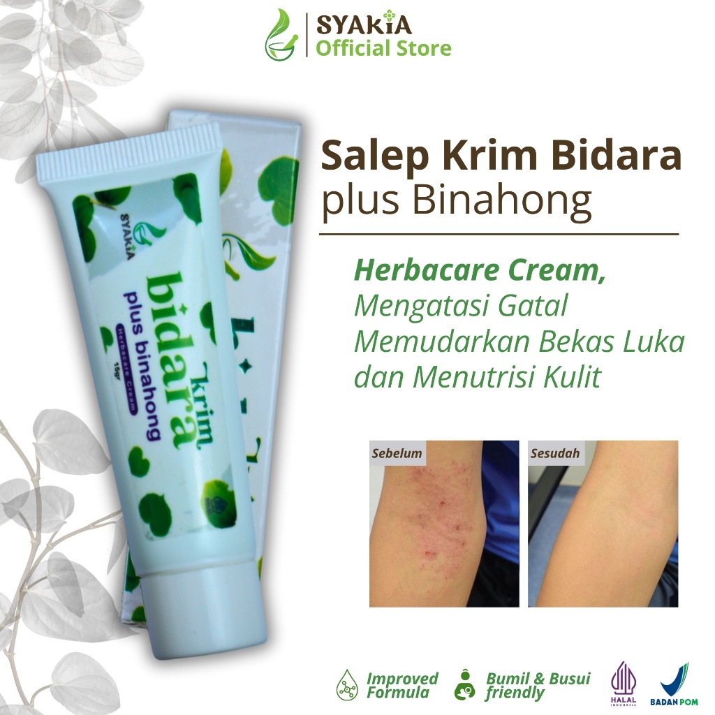 SYAKIA Salep Krim Bidara plus Binahong Original | Salep Gatal Herbacare Cream