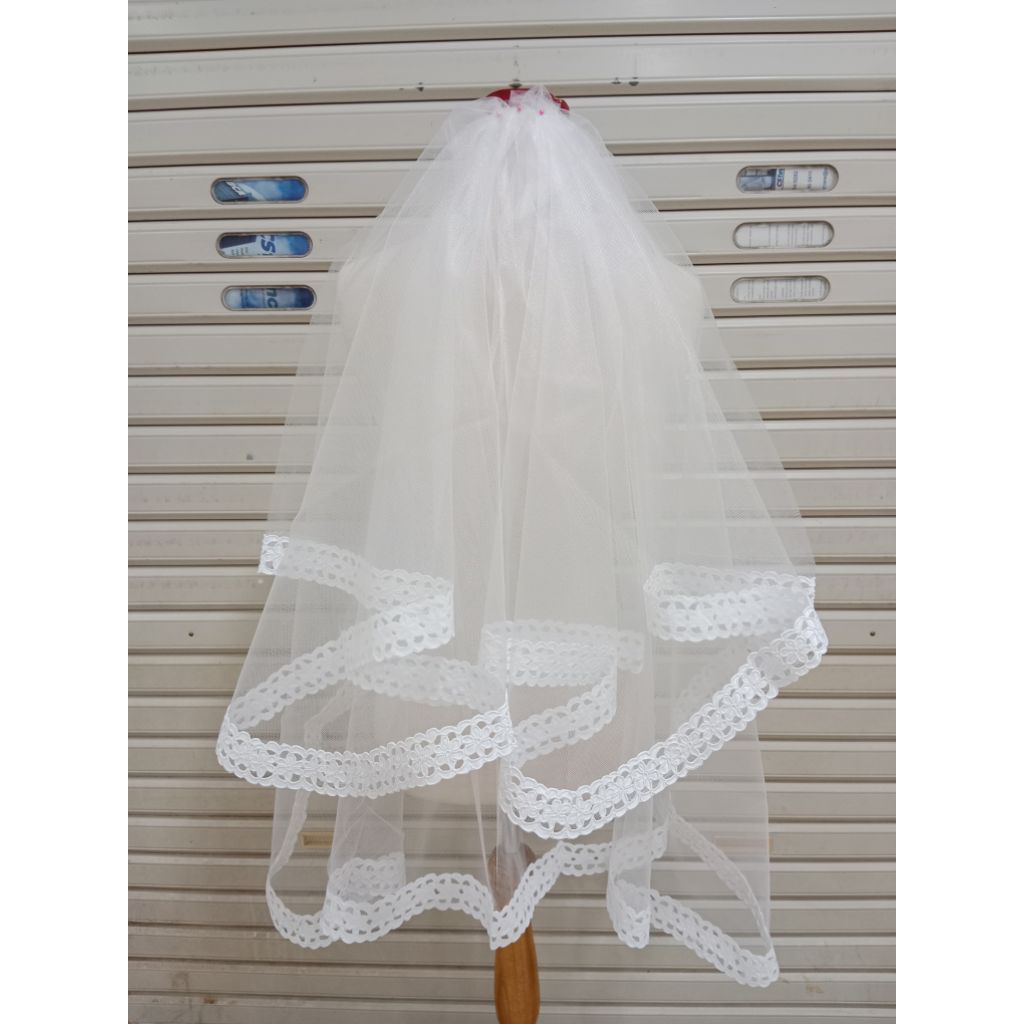 Slayer Kerudung Pengantin Putih/ Slayer Pengantin /Wedding Veil  bride, slayer kerudung pengantin