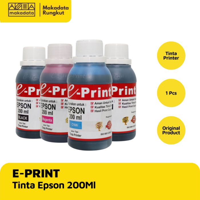 E-PRINT TINTA EPSON 200ML / TINTA PRINTER EPSON (1 PCS)