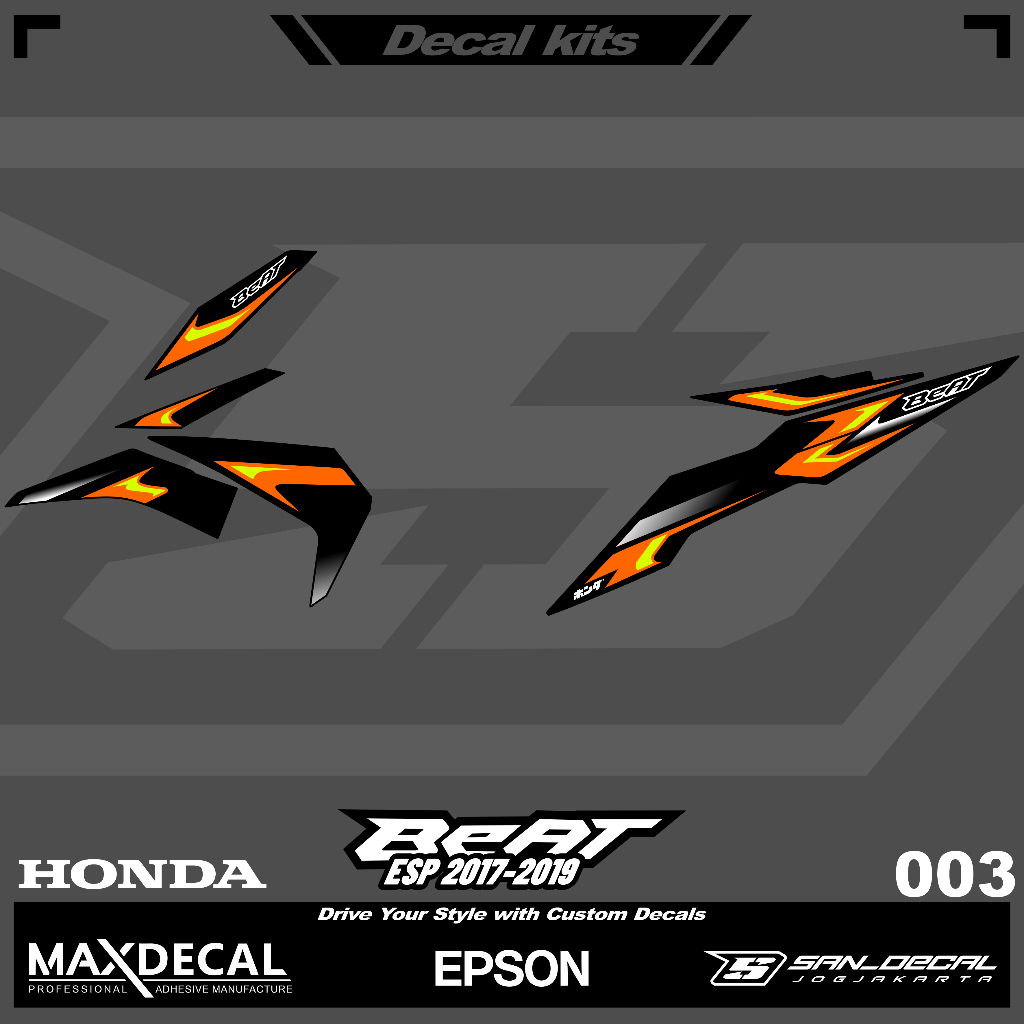 DECAL CUSTOM HONDA BEAT ESP 03