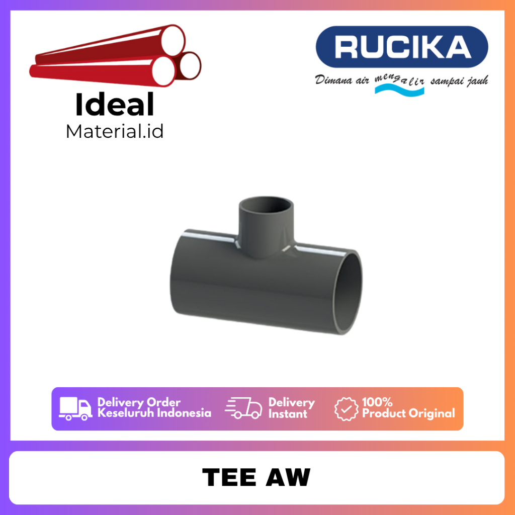 Tee AW 4 Inch PVC Rucika / Tee AW Rucika/ Tee AW Rucika / Tee PVC AW Rucika - 09
