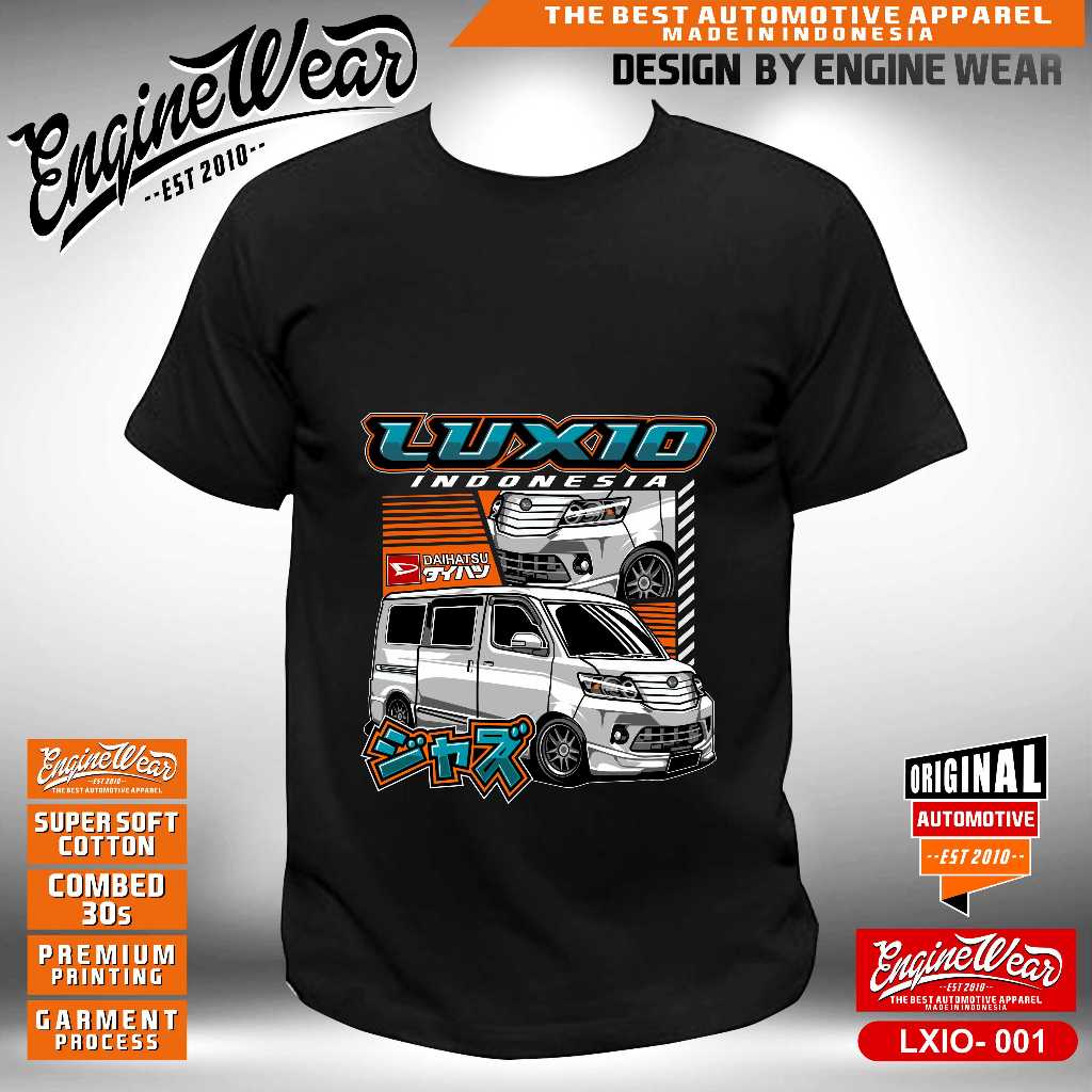 kaos DAIHATSU luxio baju tshirt mobil luxio otomotif ina