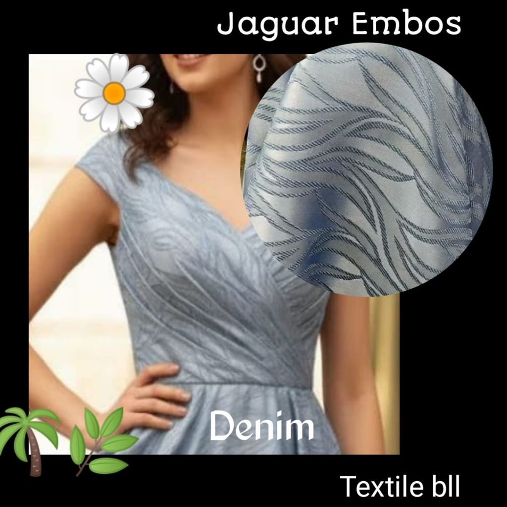 Bahan/Kain Jaguar Embos Import/Kain Jaguar Embos meteran
