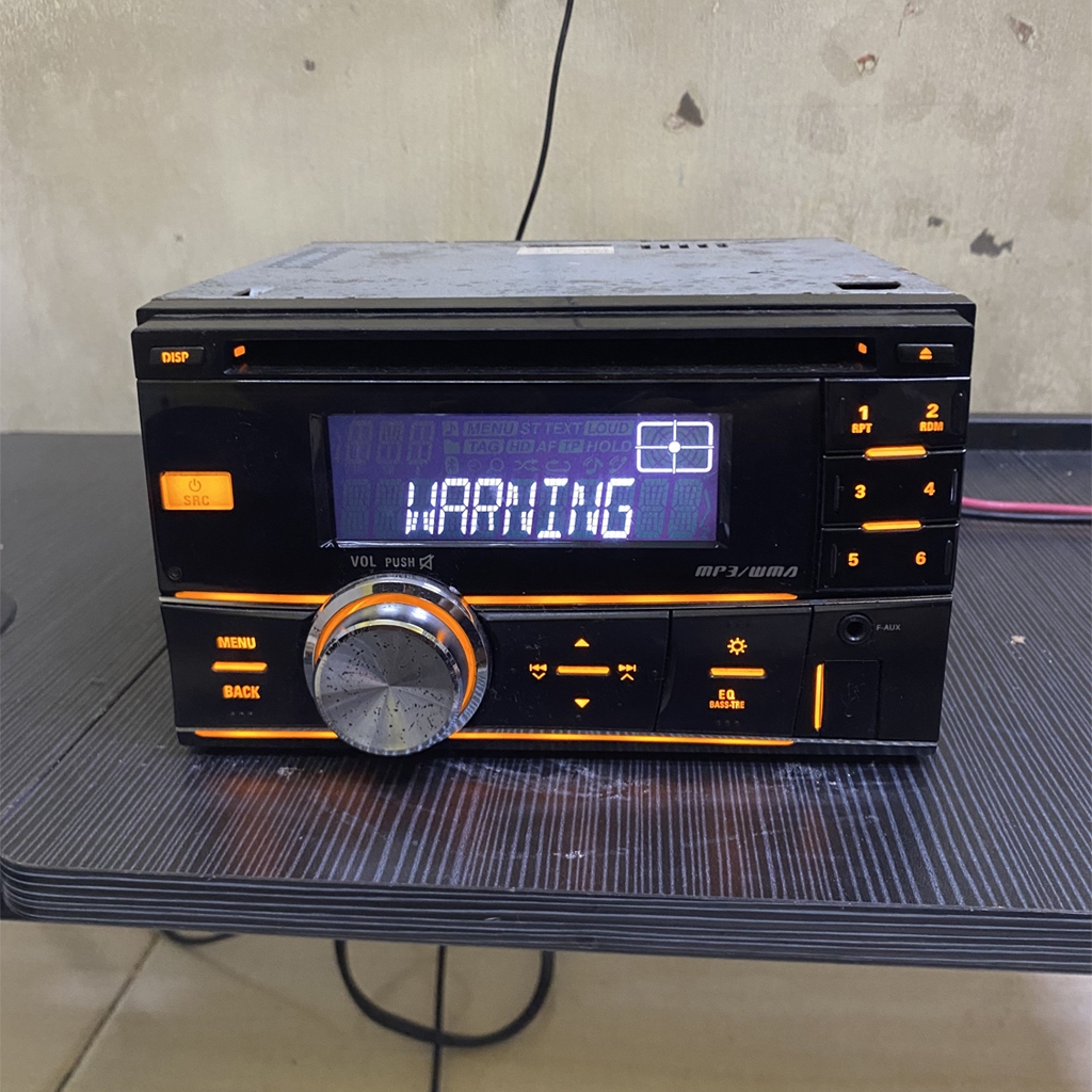 Tape Mobil JVC double din kondisi CHK WIRING minta restart terus