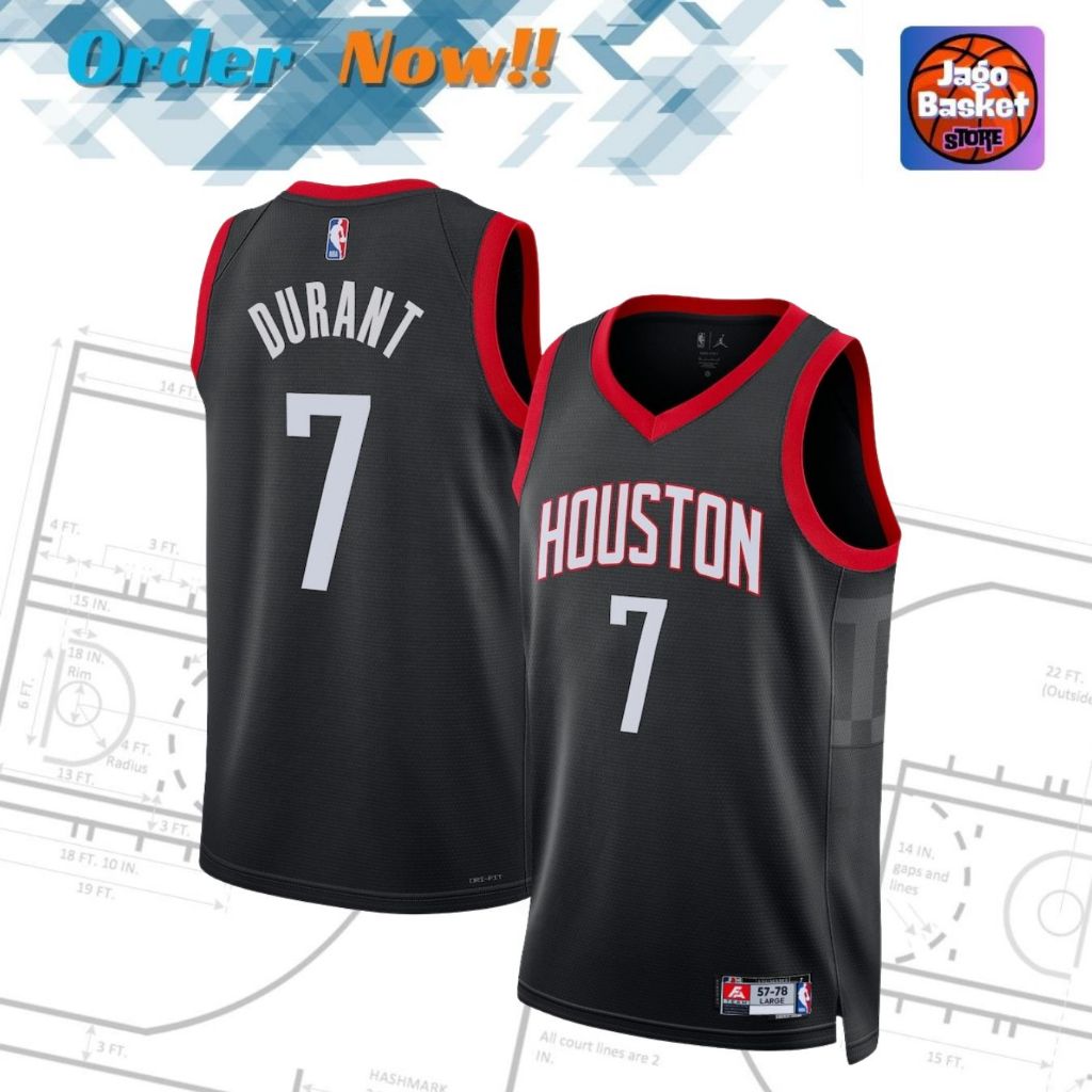 TERBARU JERSEY BASKET HOUSTON ROCKETS KEVIN DURANT #7