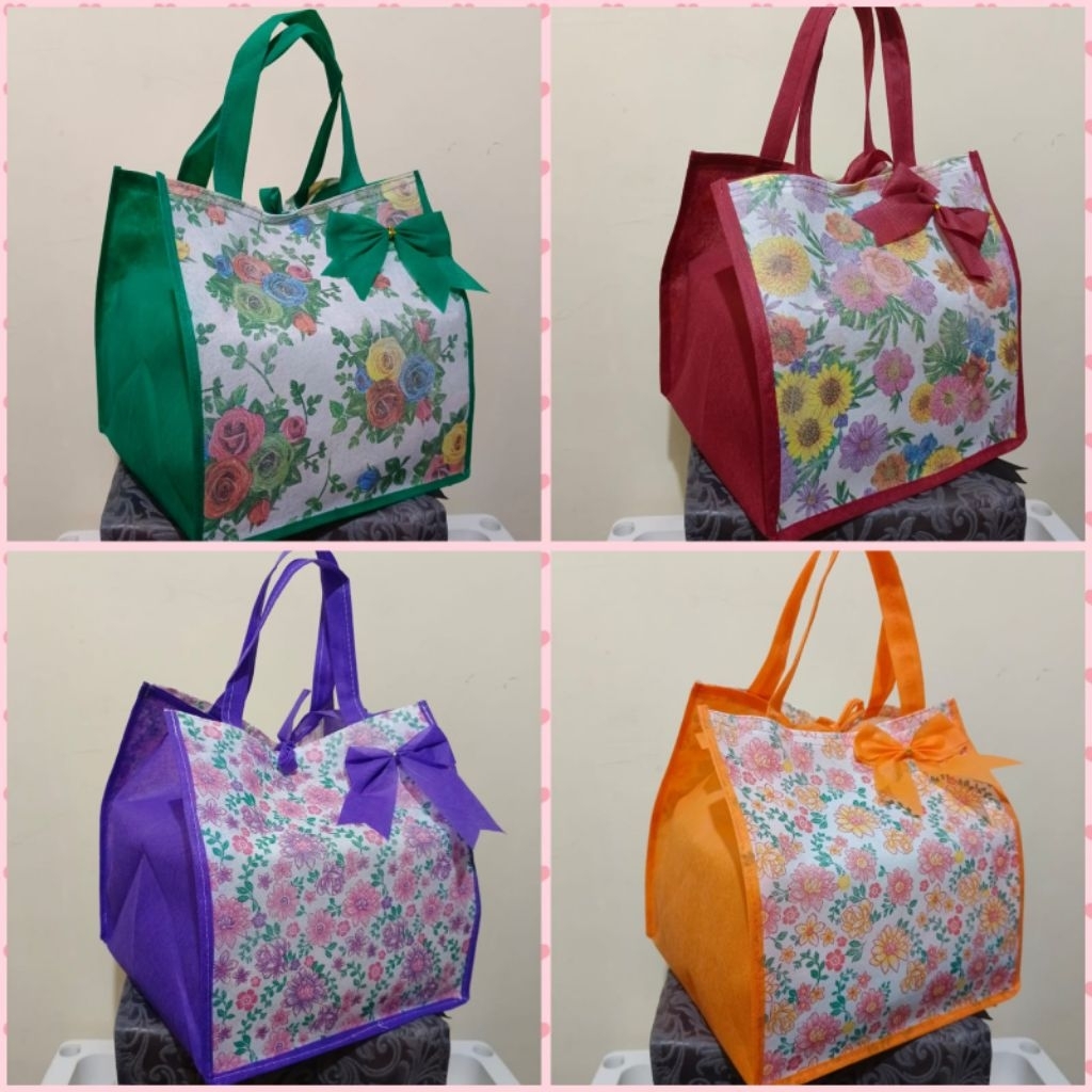 TAS HAJATAN PITA PRINTING TEBAL UK 22 HARGA PAKET HEMAT PER_5 LUSIN. #tas spunbond#tas berkat#rtas w