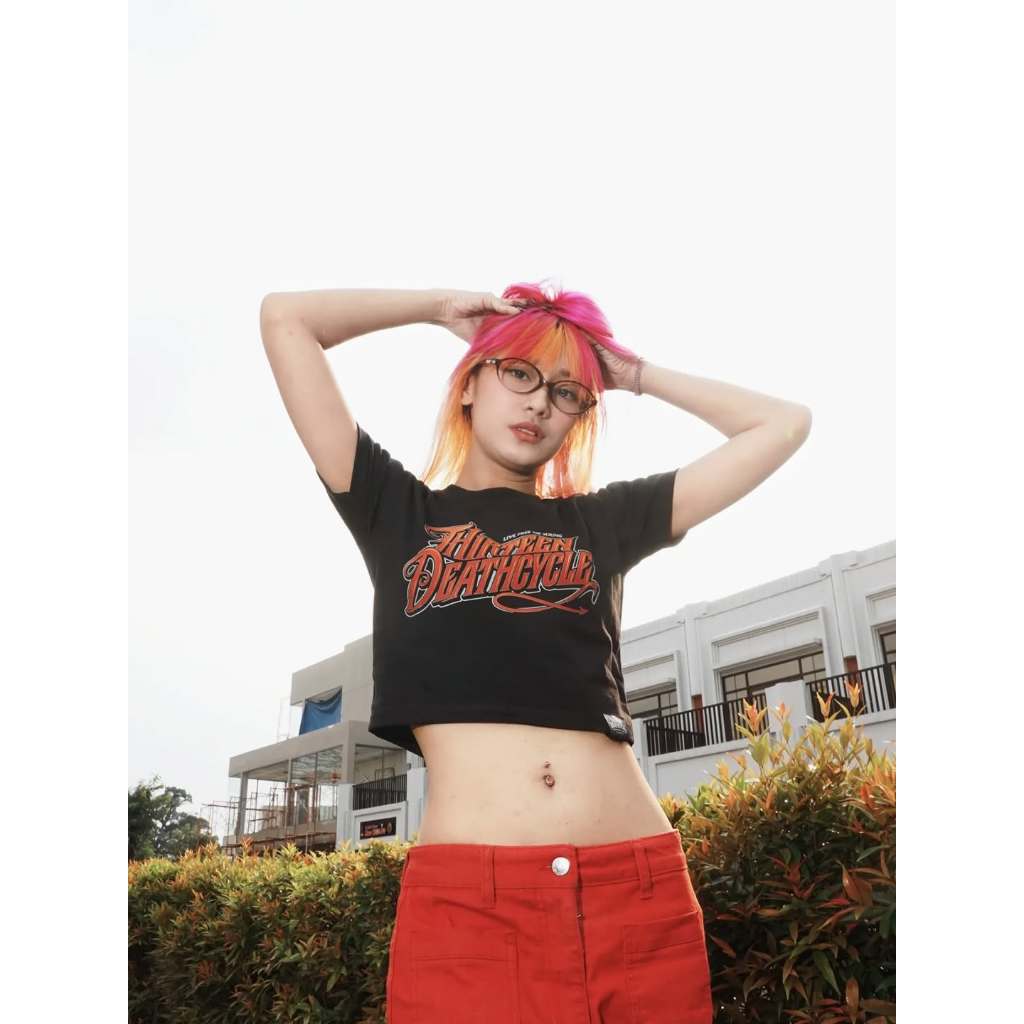 kaos wanita crop top cotton combad 24s