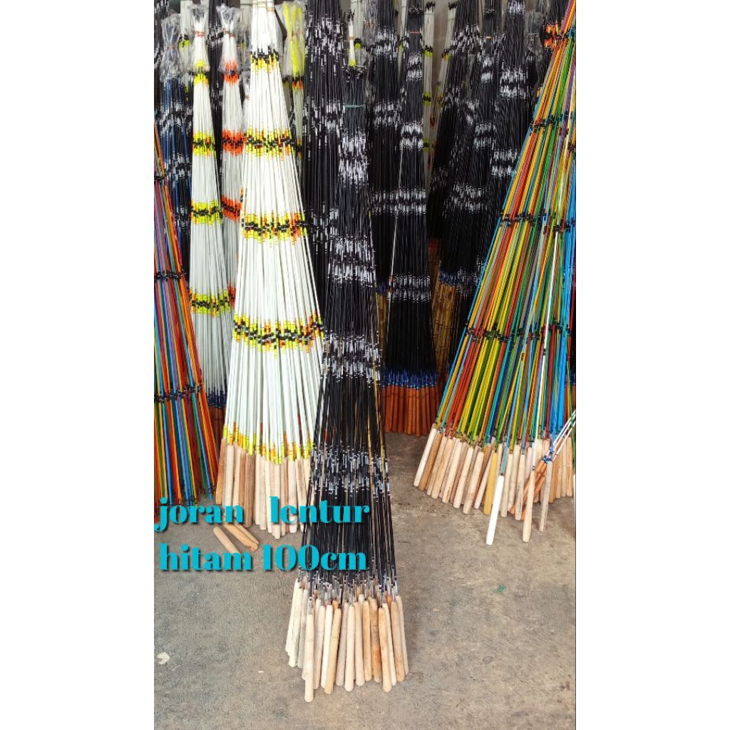 Joran fiber super lentur hitam 100cm/120cm /cocok untuk mancing ikan wader