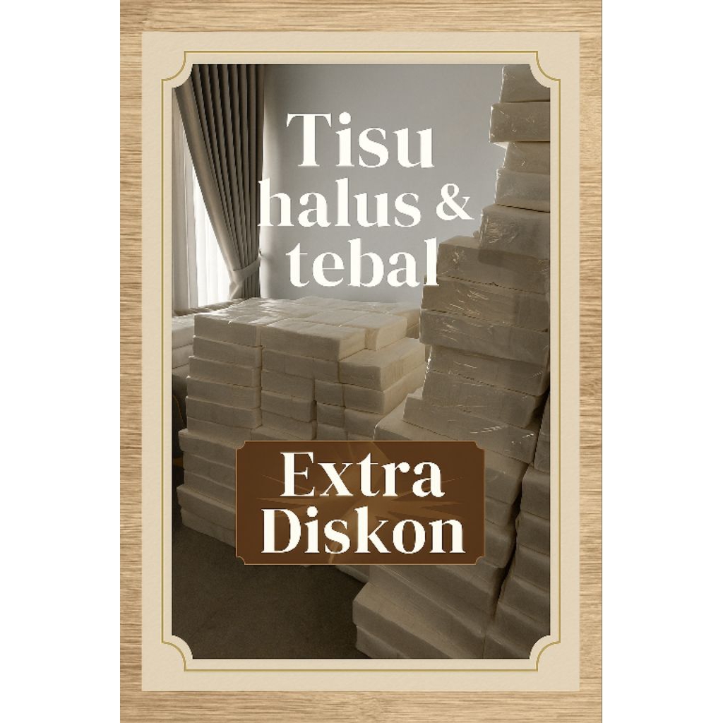 Tisu Wajah promo Halus 2400 Helai  Tebal Berat 1 kg  Murah grosir Berat 1000 gram