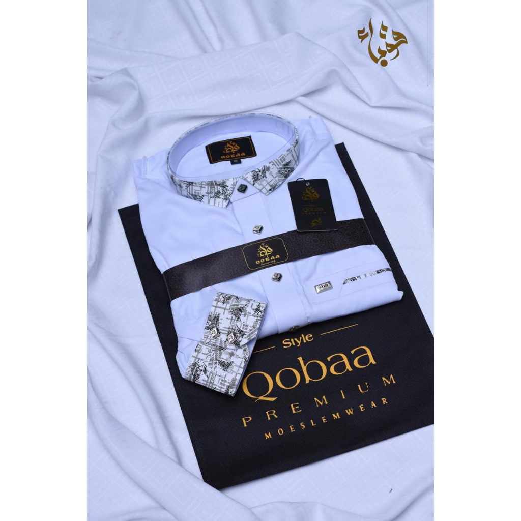 jubah qoba misrey gamis pria polyester manset jubah temboro