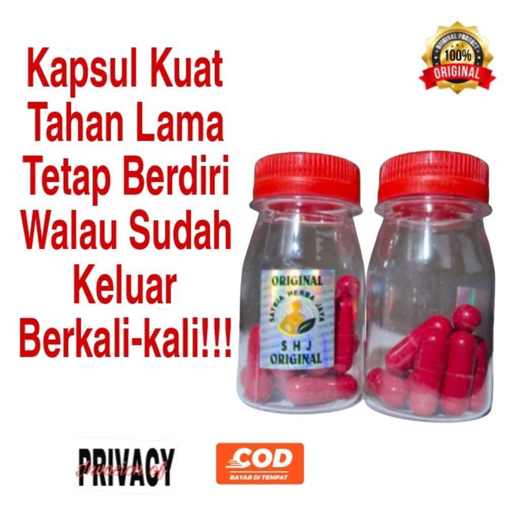 Kapsul Herbal Satria Herba Jaya Original Obat Kuat Tahan Lama Top Rotan Isi 10