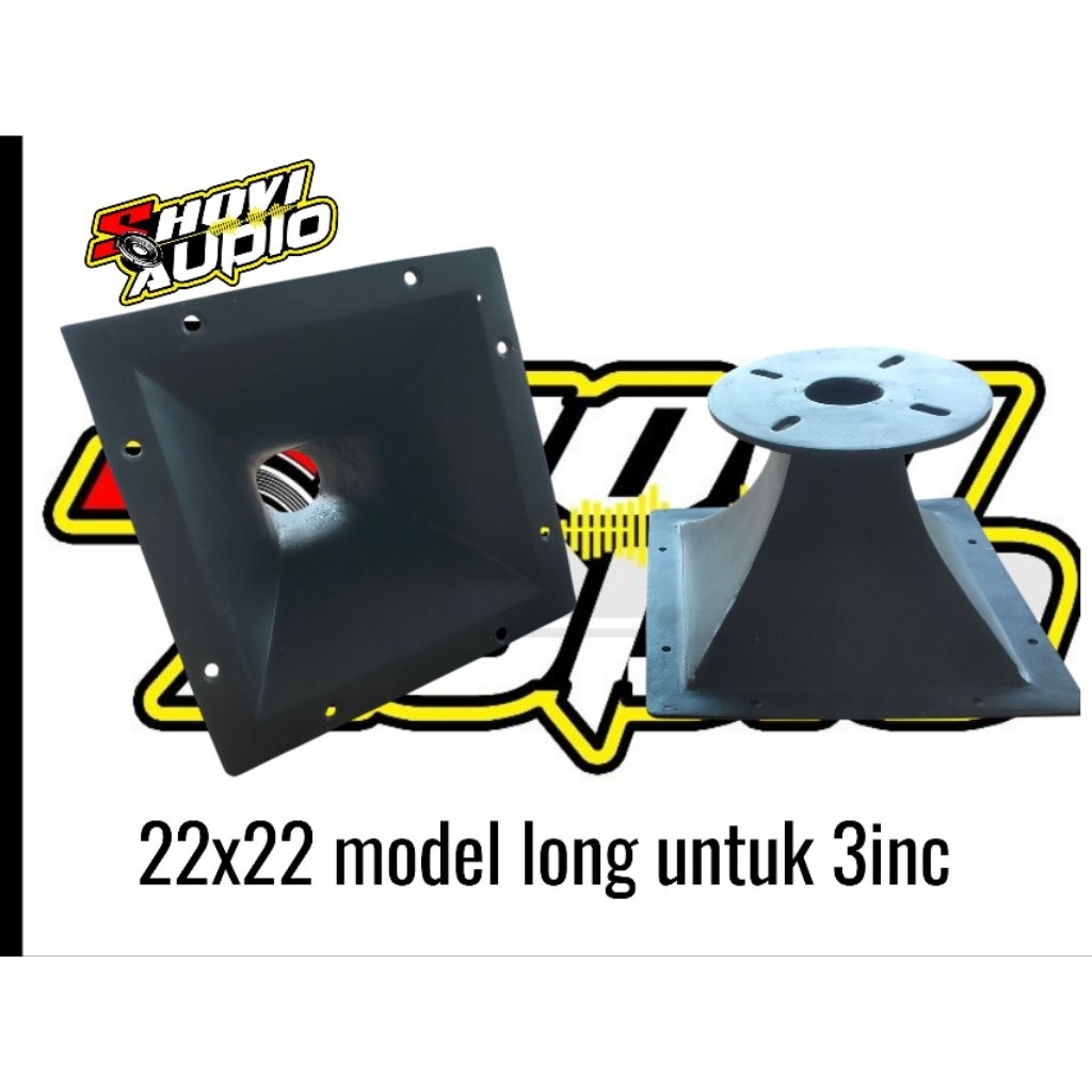horn tweeter ukuran 22x22,horn tweeter,horn ukuran 22x22 model long untuk 3inc,horn 22x22
