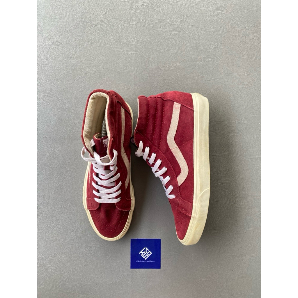 sk8 hi maroon original