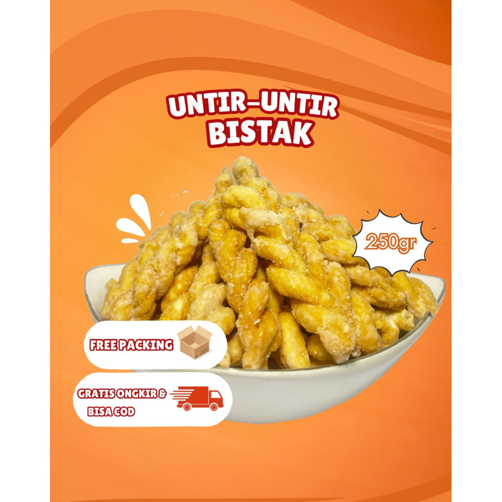 Kue untir untir bestak gula / renyah / manis