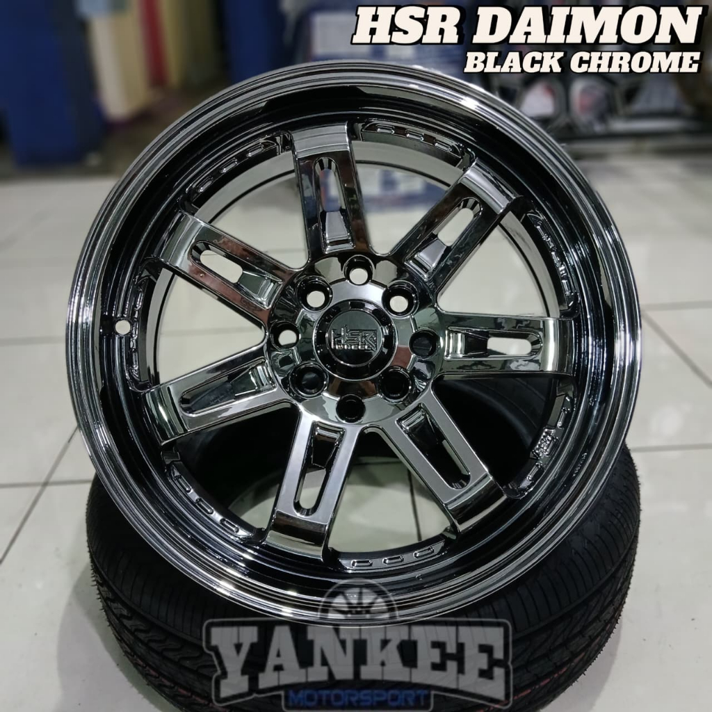 Velg Racing Mobil Black Chrome R16 HSR Promo