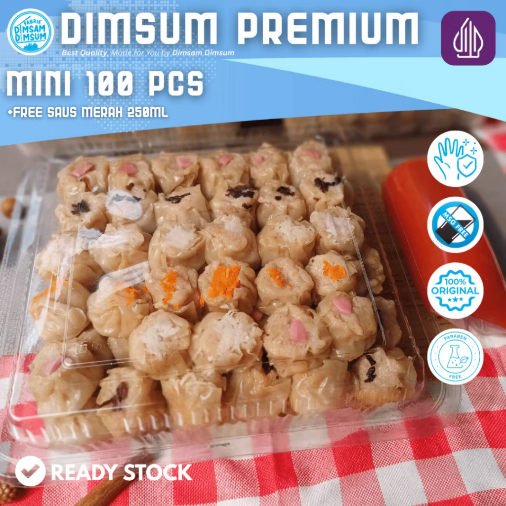 Dimsum Mini Frozen Isi 100pcs Halal – Dimsum Ayam Sudah Siap Saji Kukus / Goreng Harga Murah Grosir