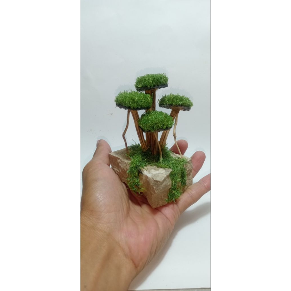 Dekorasi Aquarium Daun Sintetis Mini