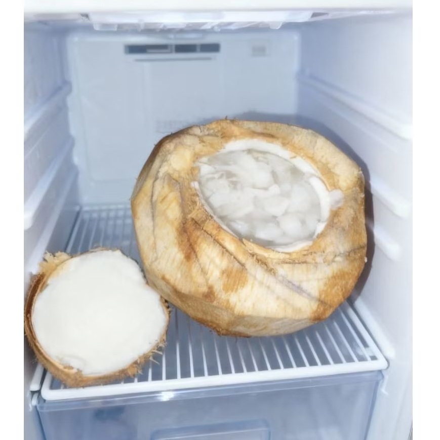 Original puding Kelapa muda dalam batok