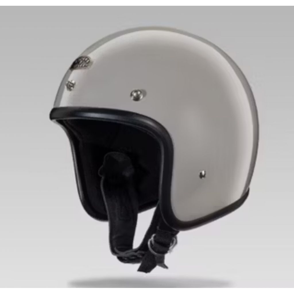 HELM RETRO CLASSIC CLUBMAN GREY OPEN FACE VESPA HARLEY ORIGINAL