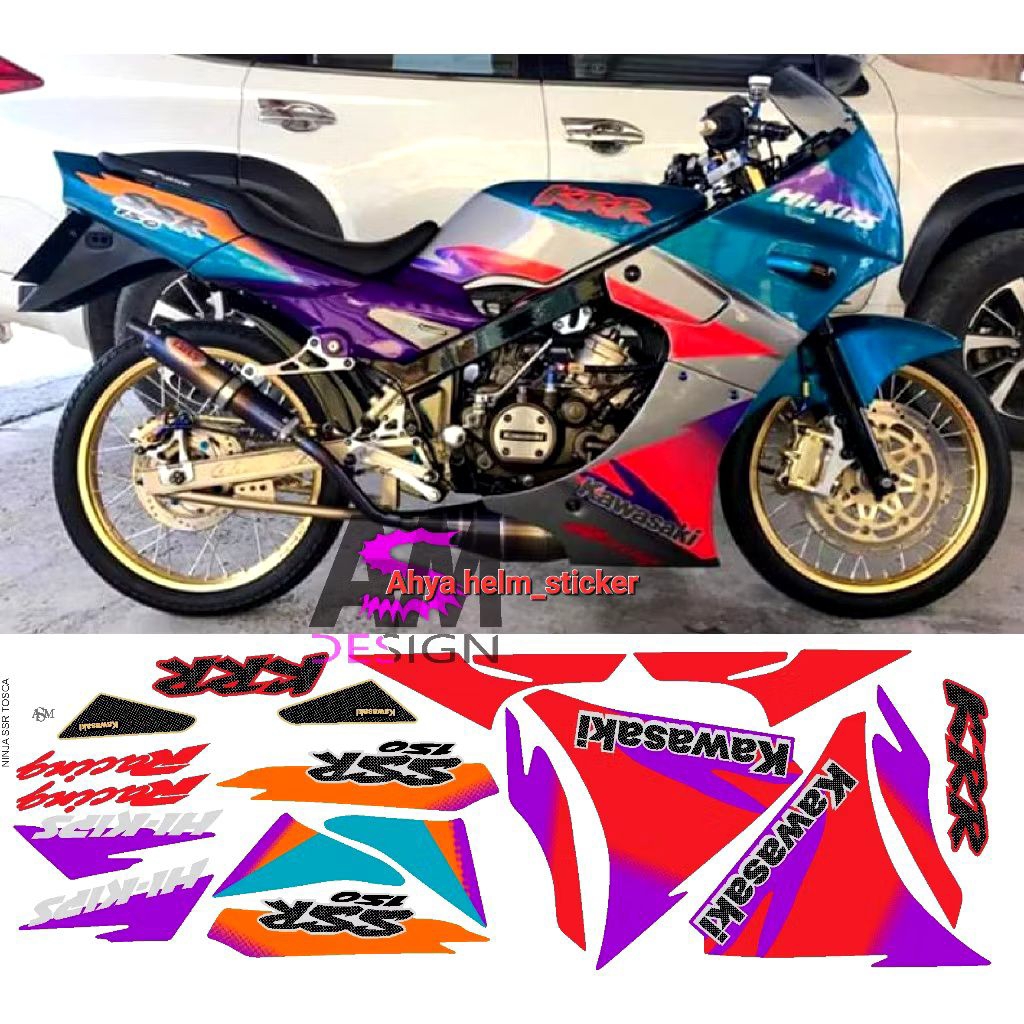 Sticker striping motor KAWASAKI NINJA SSR THAILAND 1997
