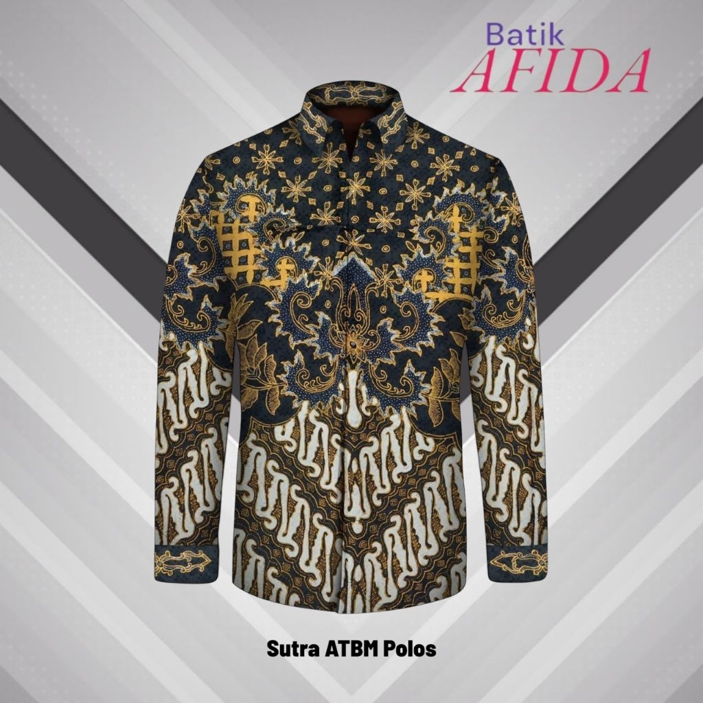 Kain Batik Tulis Halus Exclusive Sutra ATBM Batik Pola Kemeja Asli Tulis Full Manual S01X