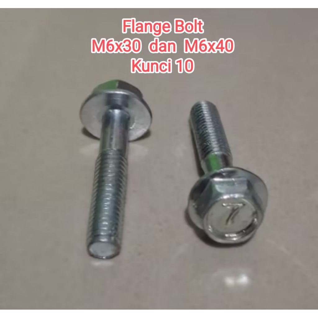 Baut Rengkes Gardan Kunci 10 (M6x30 dan M6x40), Beat, Vario, Scoopy, Genio, Spacy, PCX, (Baut Gardan