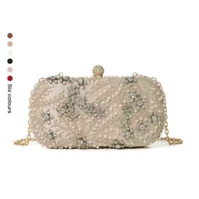 clutch Gold/Silver Kristal  Bunga Mewah Kondangan tas pesta Tas Pesta  Party Clutch  Tas Wanita Wome