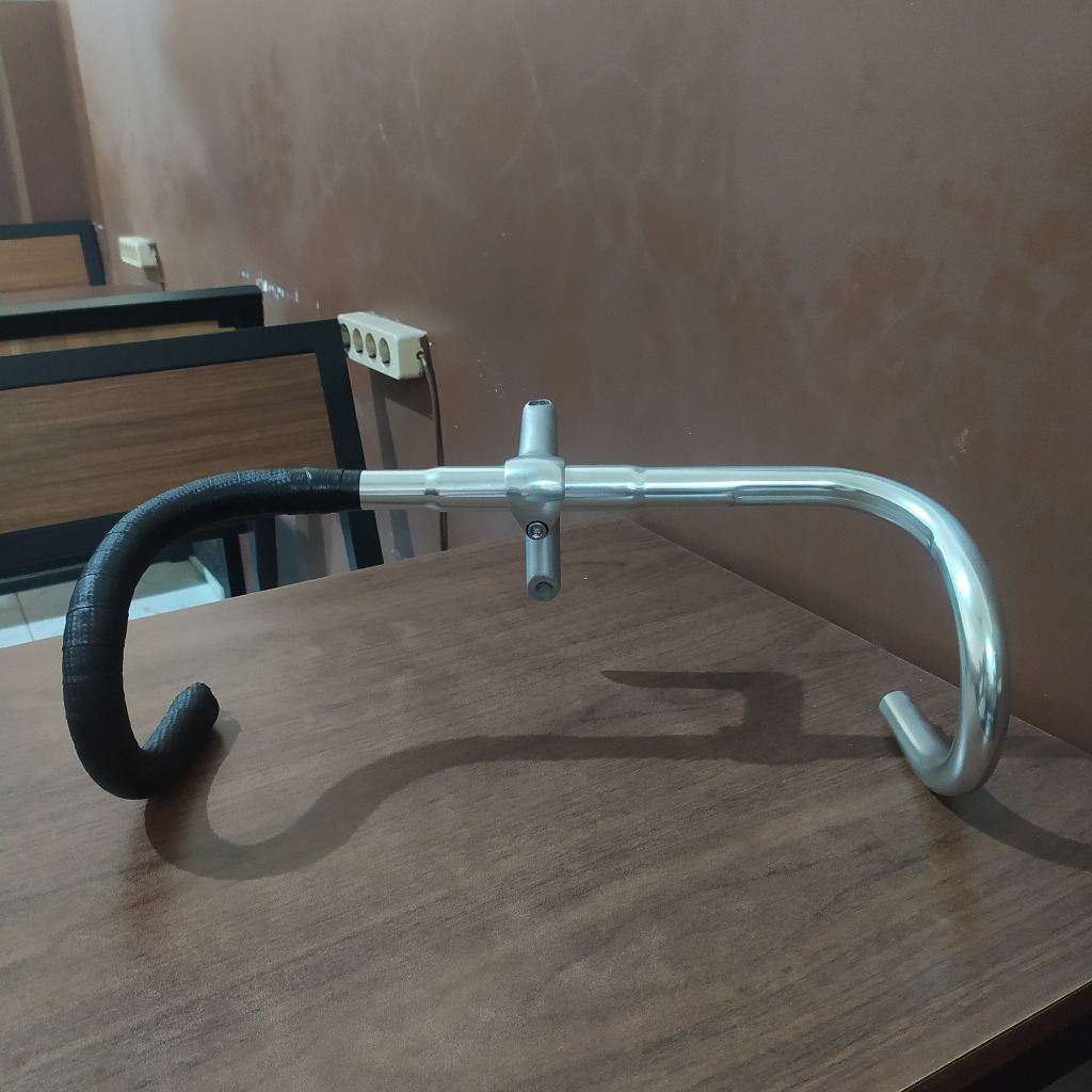 barset dropbar alloy chrome taiwan non os 25.4 quill stem whatzupp like nitto