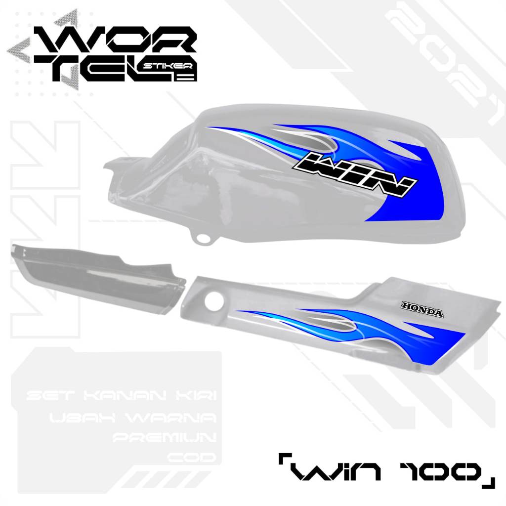 Striping Honda Win - Stiker Transparan Honda Win 100 Api Vol 4 (Sudah Terpotong)