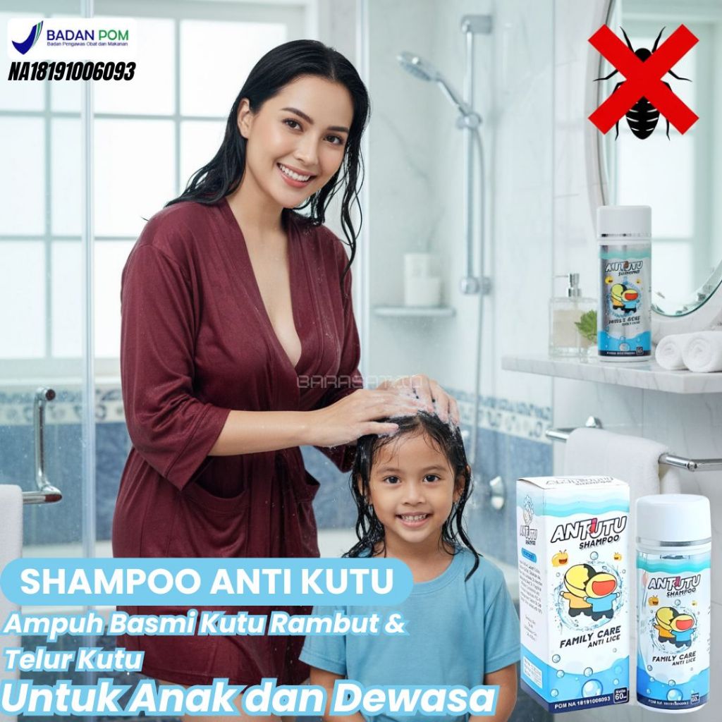 Sampo kutu cepat Antutu Membasmi Telur kutu Rambut Efektif Membasmi Kutu hingga Tuntas BPOM Untuk An