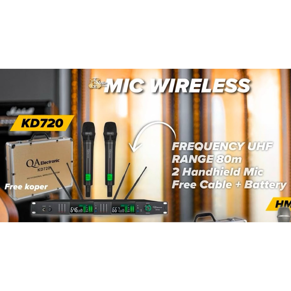 QA ELECTRONIC MIC WIRELESS KD720