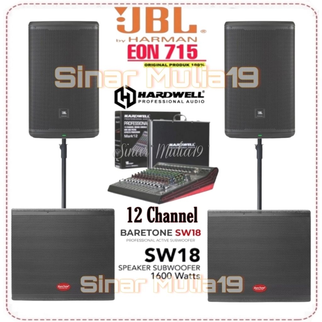 Paket Sound System Speaker Aktif 15 Inch JBL EON715 Original