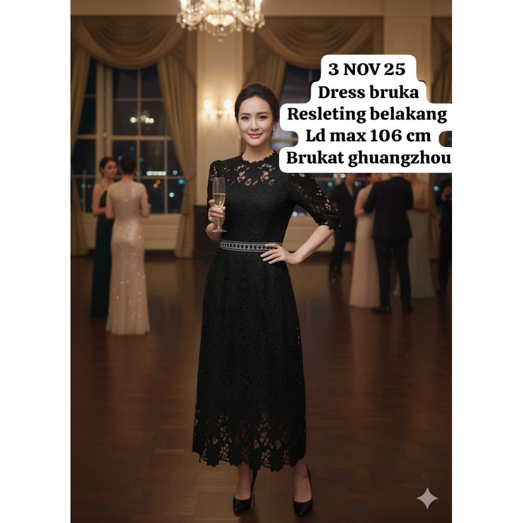 DRESS WANITA BROKAT GUANGZHOU
