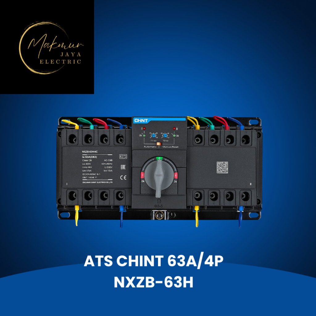 ATS CHINT NXZB-63H 63A 4P 10kA | Automatic Transfer Switch 171633  | Saklar Otomatis Genset 63A