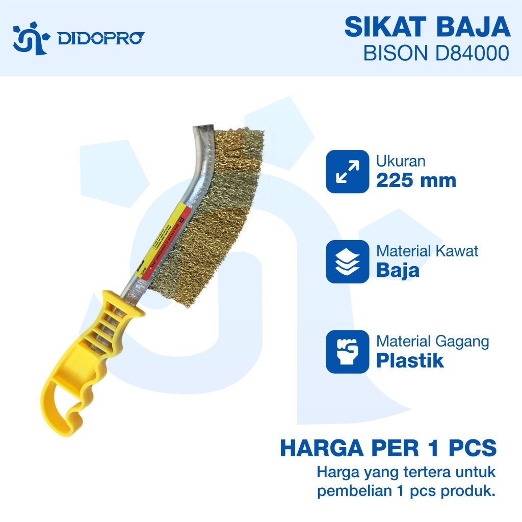 Sikat Pembersih Lumut Ergonomis Sikat Kawat Baja Keriting Pembersih Karat