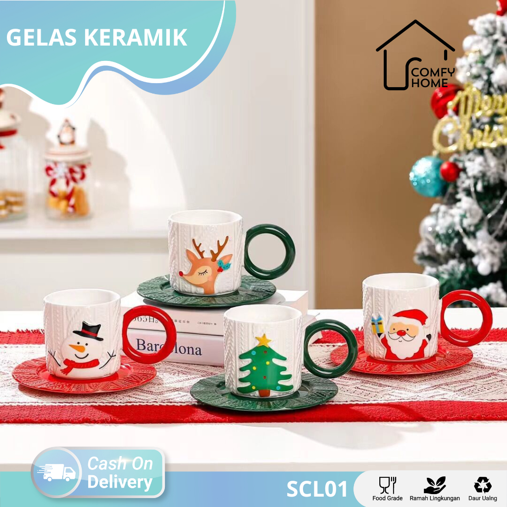 Chrismast Gift Mug / Ramadan Gift / Gelas Keramik / Mug Ceramic / Coffee Cup / Hampers Natal / Gift 