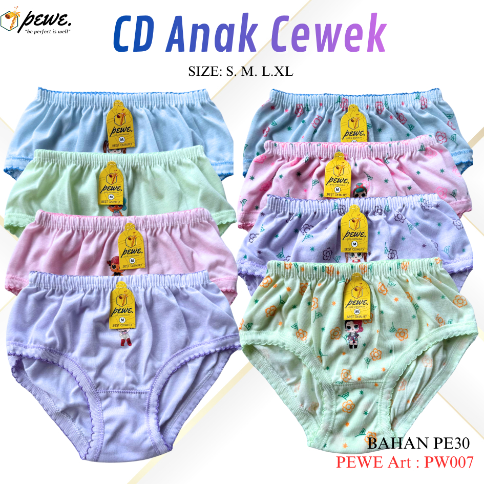 6 pcs cdanak perempuan murah/cdanak cewek grosir/sempak anak perempuan nyaman/celana dalam anak pere