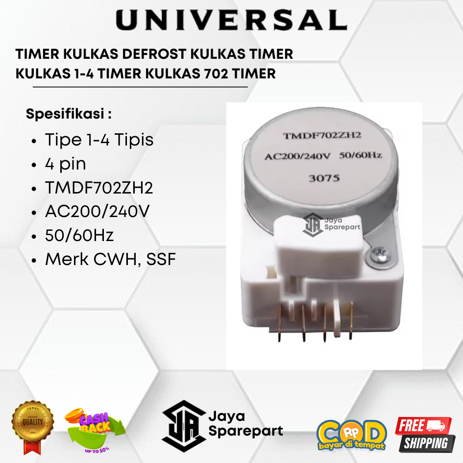 TIMER KULKAS DEFROST KULKAS TIMER KULKAS 1-4 TIMER KULKAS 702 TIMER KARYAJAYASPAREPART
