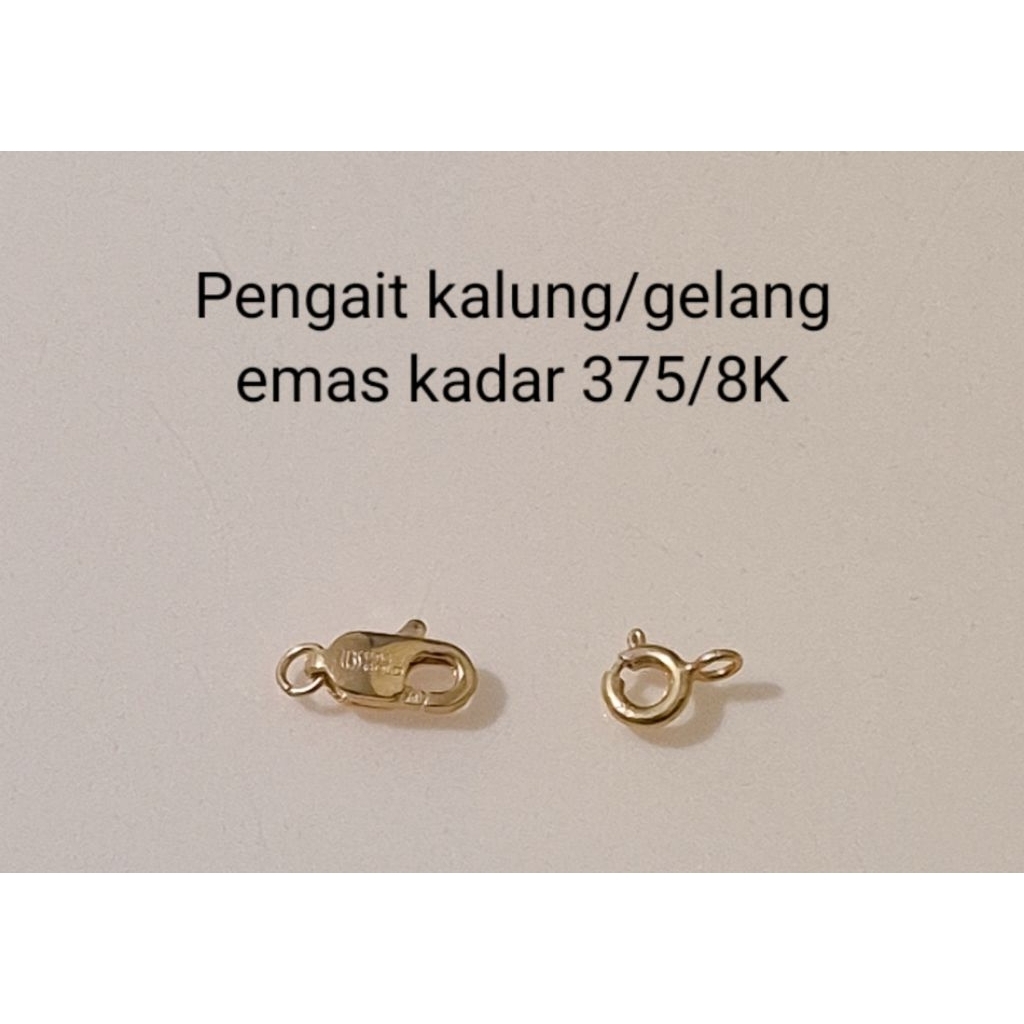 Pengait kalung gelang kadar 375/8k (perbiji)