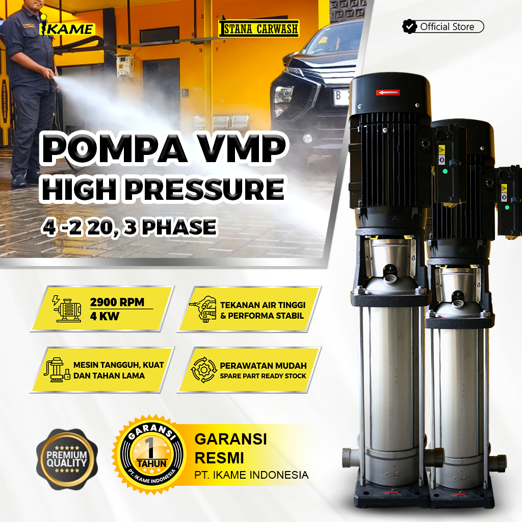Pompa Mesin Cuci Mobil Motor VMP IKAME 4-220, 3 Phase