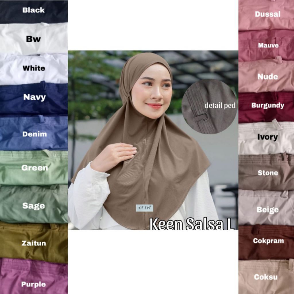 Hijab bergo salsa keen size L