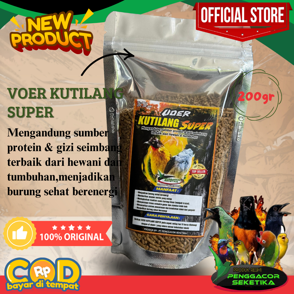 Voer Kutilang Super 200gr – Pakan Burung Kicau untuk Suara Jernih & Kristal - By Penggacor Seketika
