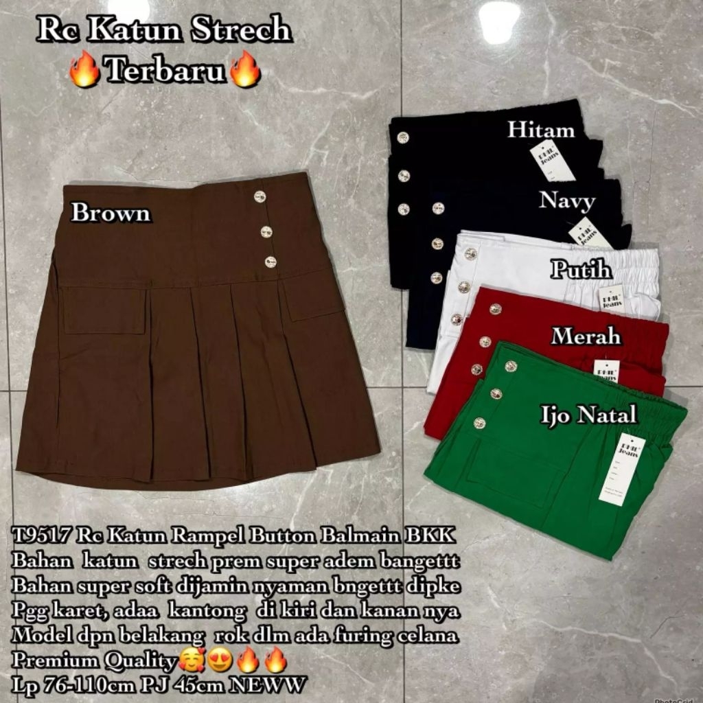 T9517 RC KATUN RAMPEL BUTTON BALMAIN PREMIUM BKK